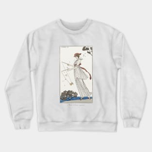 Robe de Linon Imprimé Fashion Illustration by George Barbier Crewneck Sweatshirt